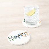 Eat Sleep Cheer Zandsteen Onderzetter (Zijkant)