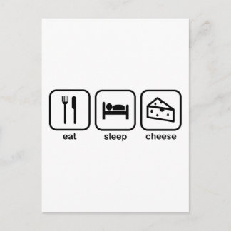 Eat Sleep Cheese Briefkaart