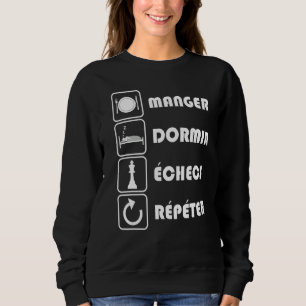Eat Sleep Chess Repo Chess Player Mannen Vrouwen Trui