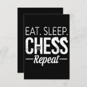 Eat Sleep Chess Repo Player Board Kinder Boy Game Informatiekaartje (Voorkant / Achterkant)