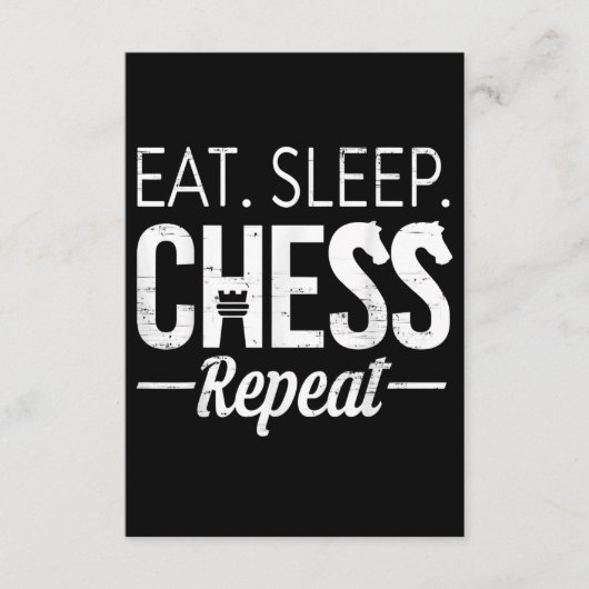 Eat Sleep Chess Repo Player Board Kinder Boy Game Informatiekaartje (Voorkant)