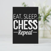 Eat Sleep Chess Repo Player Board Kinder Boy Game Informatiekaartje (Staand voorkant)