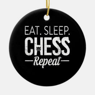 Eat Sleep Chess Repo Player Board Kinder Boy Game Keramisch Ornament