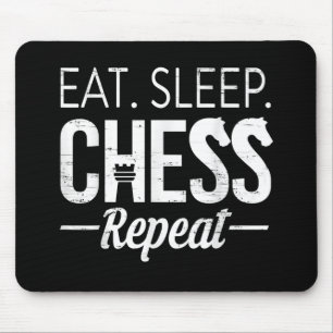 Eat Sleep Chess Repo Player Board Kinder Boy Game Muismat