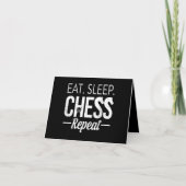 Eat Sleep Chess Repo Player Board Kinderen Boy Gam Bedankkaart (Voorkant)