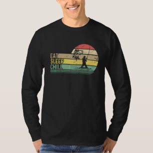 Eat Sleep Chill Herhaal Ice Vist Fisher Vist T-shirt