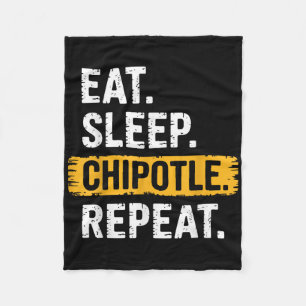 Eat Sleep Chipotle Herhaal Grappig Chipotle L Fleece Deken