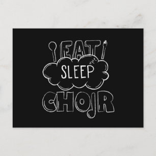 Eat Sleep Choir Singer Chorus Choral Music Gift Briefkaart