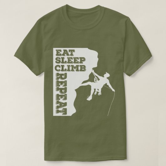Eat Sleep Climb Repeat T-shirt (Design voorkant)