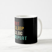 Eat Sleep Clog Repeat Funny Clogging Dancing Girls Koffiemok (Voorkant rechts)