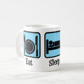 Eat Sleep Code Computer Programmer Geek Koffiemok (Voorkant links)