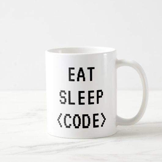 EAT SLEEP CODE DORMIÈRE Drôle citation mug pour pr (Droite)