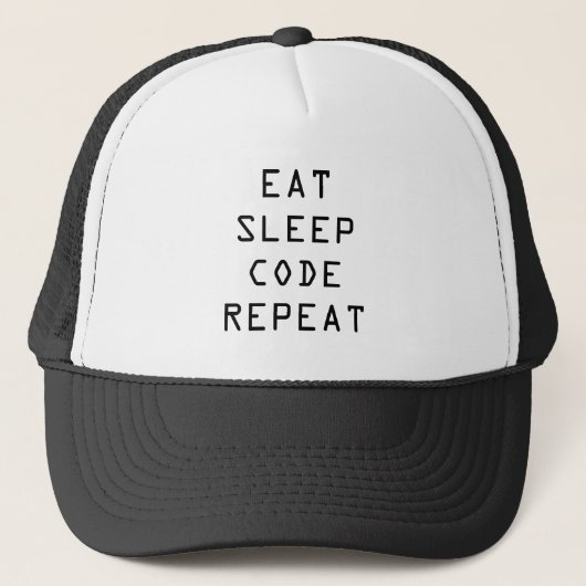 EAT SLEEP CODE HERHAAL vrachtwagenhouder voor prog Trucker Pet (Voorkant)