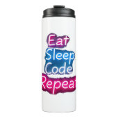 Eat Sleep Code herhalen Thermosbeker (Voorkant)