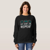 Eat Sleep Code Herhaling ICD-code medische coderin Trui (Voorkant volledig)