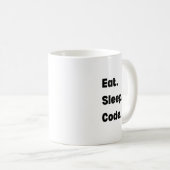 Eat Sleep Code Mug – Motivational Gift for Softwar (Devant droit)