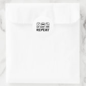 Eat Sleep Code Repeat Medical Coder Coding Gift Ronde Sticker (Tas)