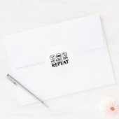 Eat Sleep Code Repeat Medical Coder Coding Gift Ronde Sticker (Envelop)