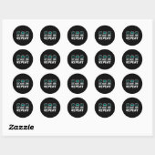 Eat Sleep Code Repeat Medical Coder ICD Coding Ronde Sticker (Vel)