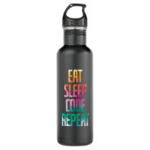 Eat Sleep Code Repeat Waterfles (Voorkant)
