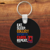 Eat Sleep Collect Srts Cards Repeat Sleutelhanger (Voorkant)