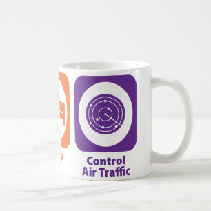 Eat Sleep Control Air Traffic Koffiemok