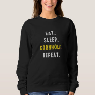 Eat Sleep Cornhole Sportsport Mannen Vrouwenteam Trui