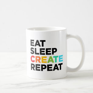 Eat Sleep Creëer Herhalen Koffiemok