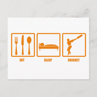 Eat Sleep Cricket Briefkaart