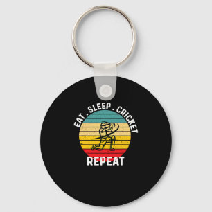Eat Sleep Cricket Repo Sports Cricket Fan, Lover Sleutelhanger