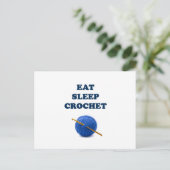 Eat Sleep Crochet Briefkaart (Staand voorkant)