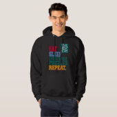 Eat Sleep Crossword Puzzles Repeat Crossword Puzzl Hoodie (Voorkant volledig)