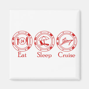 Eat Sleep Cruise Magneet