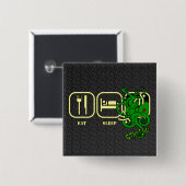 Eat - Sleep - Cthulhu Button (Voorkant /achterkant)