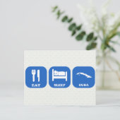 Eat Sleep Cuba Briefkaart (Staand voorkant)