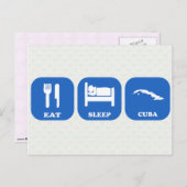 Eat Sleep Cuba Briefkaart (Voorkant / Achterkant)