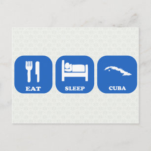 Eat Sleep Cuba Briefkaart