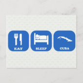 Eat Sleep Cuba Briefkaart (Voorkant)