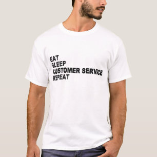 Eat Sleep Customer Service Herhalen T-shirt