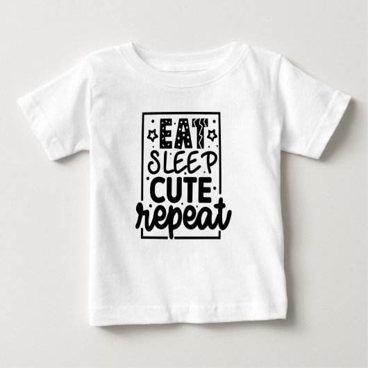 Eat Sleep Cute Herhaal Baby (Voorkant)
