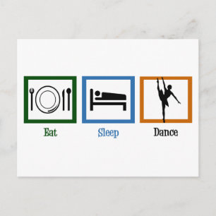 Eat Sleep Dance Briefkaart