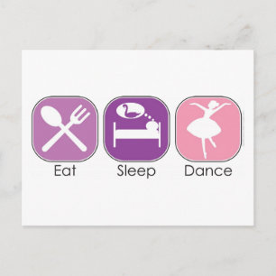 Eat Sleep Dance Briefkaart