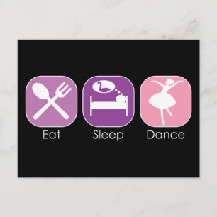 Eat Sleep Dance Briefkaart