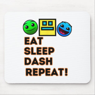 Eat Sleep Dash Herhaal videogame Geometrie Video G Muismat
