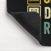 Eat Sleep Dash Repeat Video Game Geometry Video Ga Muismat (Hoek)