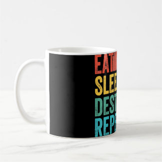 Eat Sleep Destiny Repareert Funny Gamer Distr Koffiemok