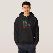 Eat Sleep Dialysis Repeat Kidney Nephrology Hoodie (Voorkant volledig)