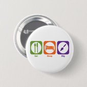 Eat Sleep Dig Ronde Button 5,7 Cm (Voorkant /achterkant)