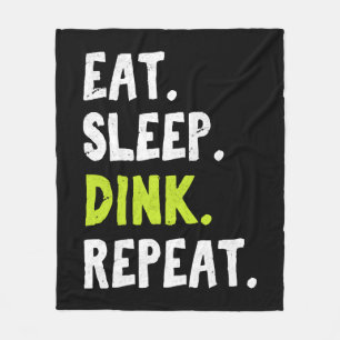 Eat Sleep Dink Herhaal Funny Pickleball Pun Pickle Fleece Deken