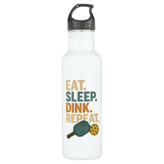 Eat. Sleep. Dink. Repeat.  Waterfles